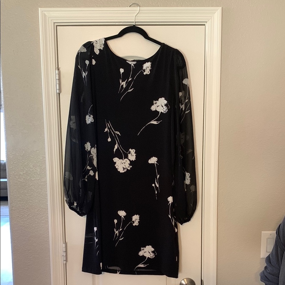 Elegant Black Floral Dress